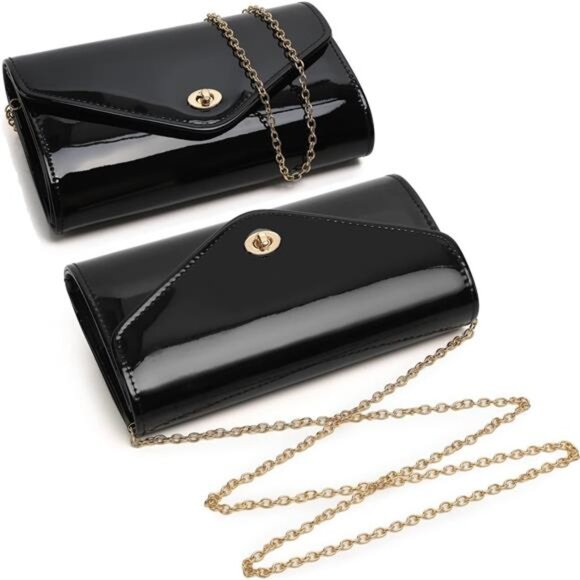 Envelope Clutch for Formal Party Black - Picture 3 of 8